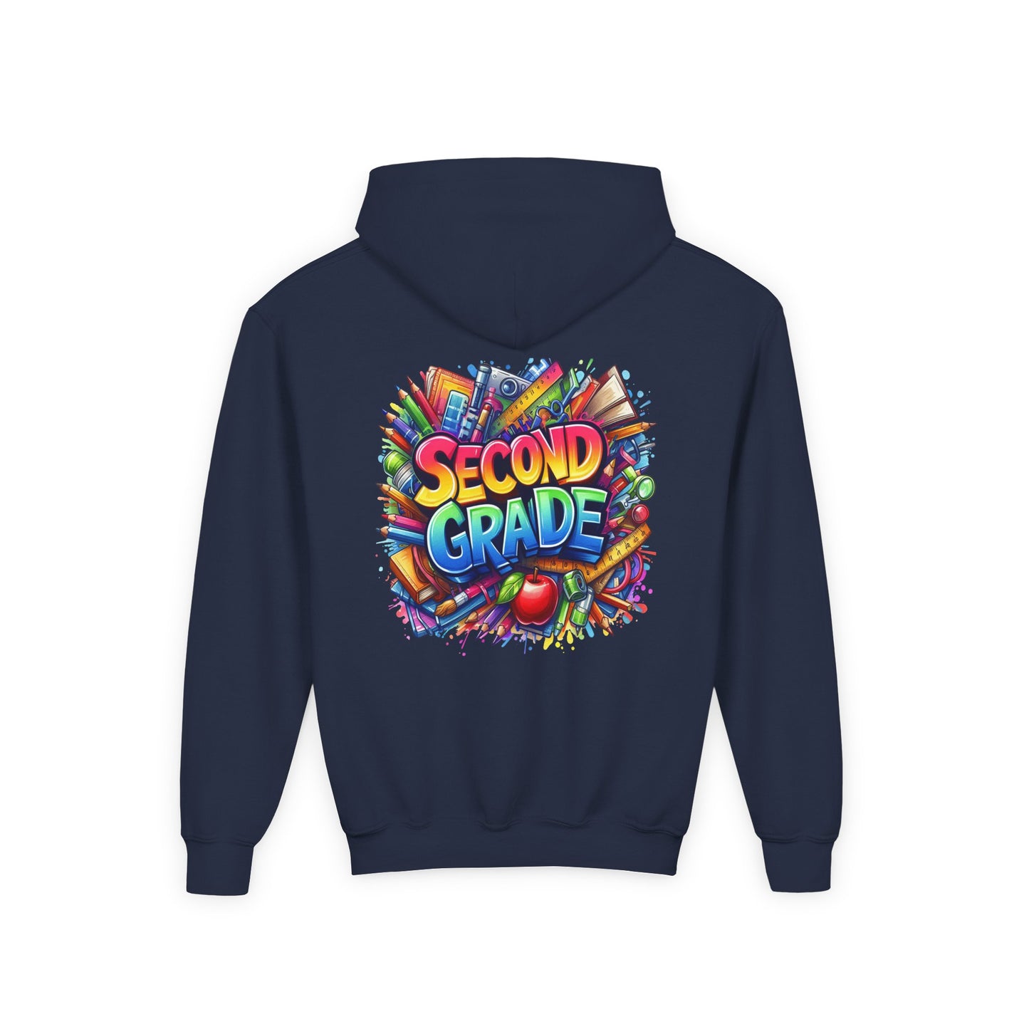 Second Grade Kids Hoodie — Colorful School Day Pullover