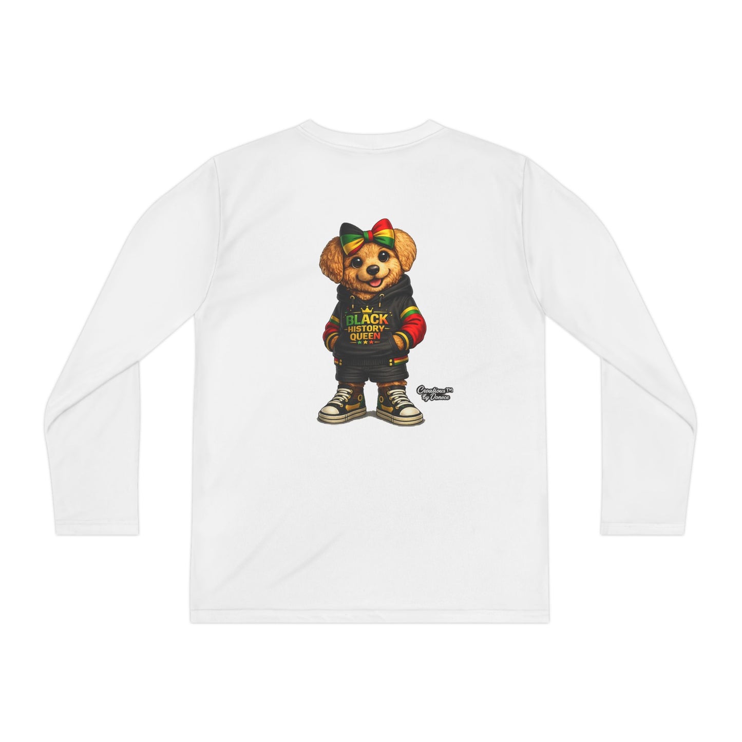 Youth Long Sleeve Tee — Rasta Bear 'Black History' Graphic