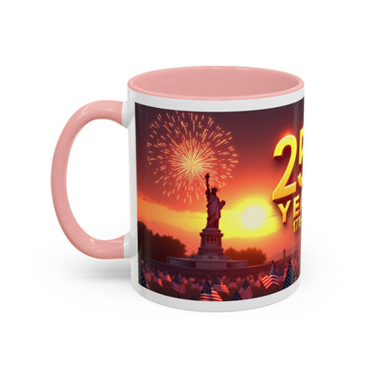 250 Years 1776–2026 Eagle Coffee Mug — Patriotic Anniversary 250th USA Celebration