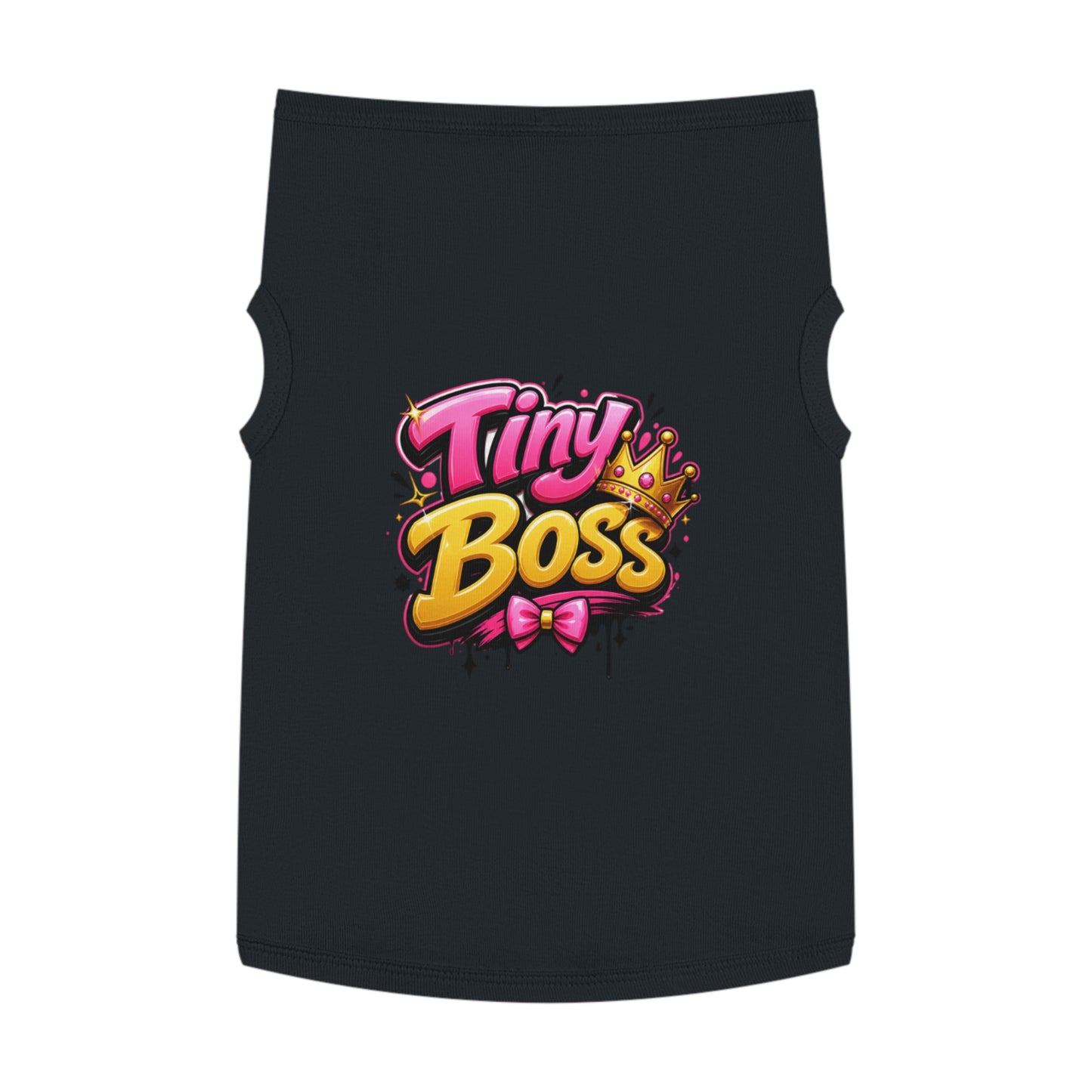 Tiny Boss Pet Tank Top — Cute Crown Dog Cat Tee