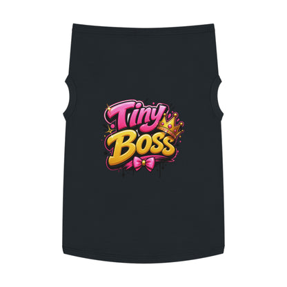 Tiny Boss Pet Tank Top — Cute Crown Dog Cat Tee