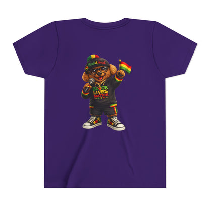 Youth Tee — Kid Bear Black Lives Matter Rasta Flag Shirt