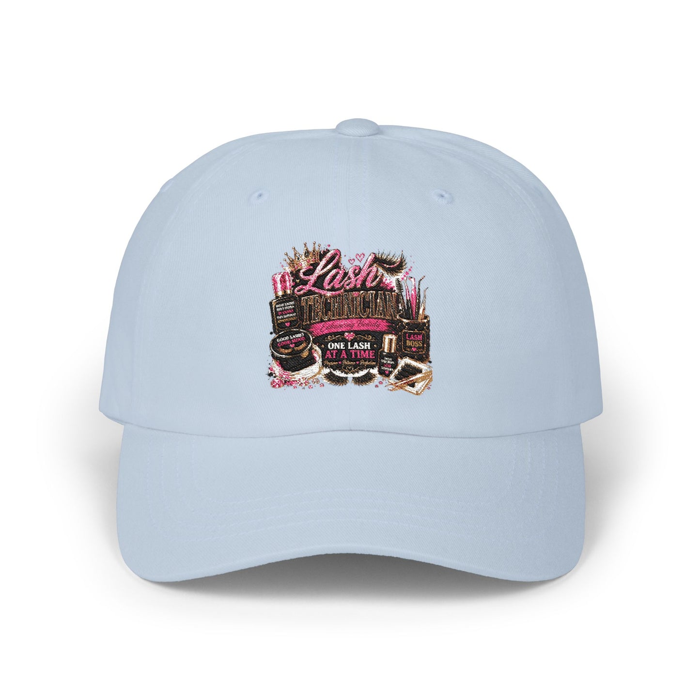 Dad Cap — Vintage Pink Camper Graphic Embroidered Hat