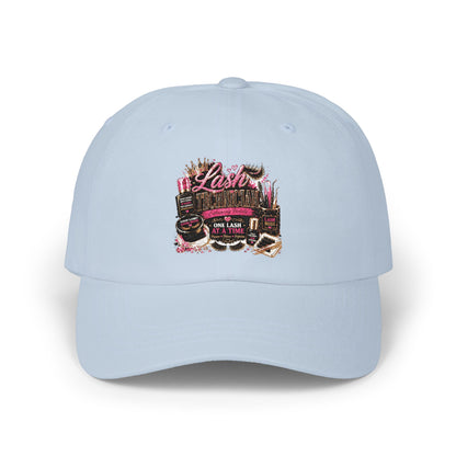 Dad Cap — Vintage Pink Camper Graphic Embroidered Hat