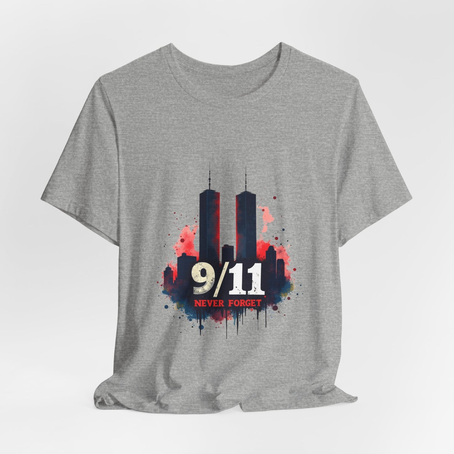 9/11 Never Forget T-Shirt — World Trade Center Memorial Tee