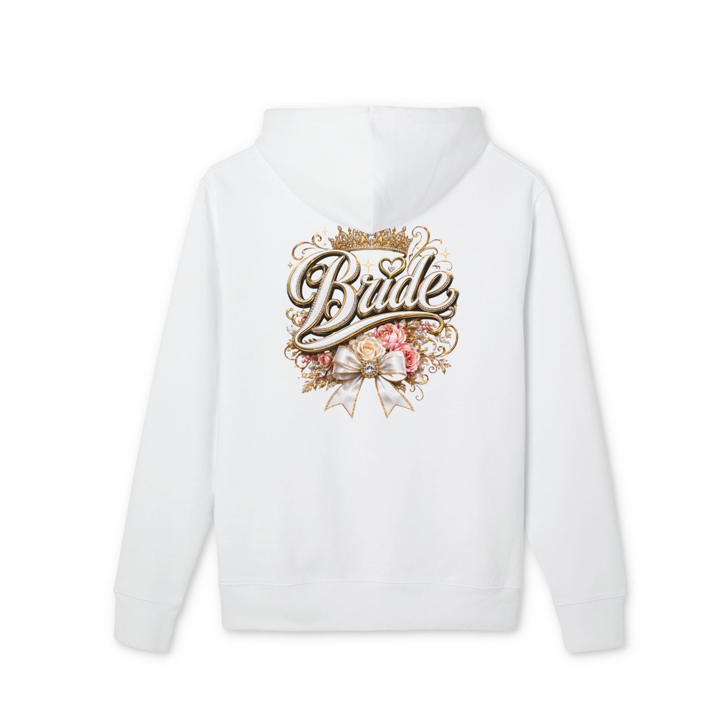 Bride Floral Script Hoodie — Bridal Bachelorette Sweatshirt