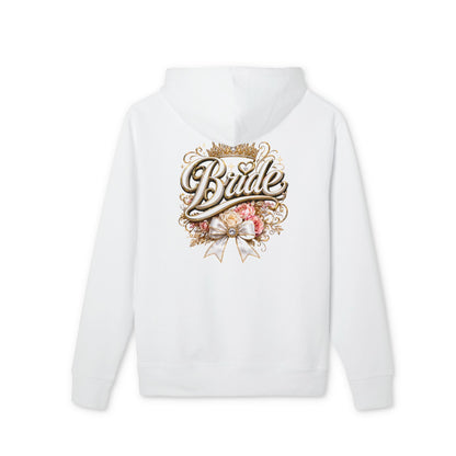 Bride Floral Script Hoodie — Bridal Bachelorette Sweatshirt