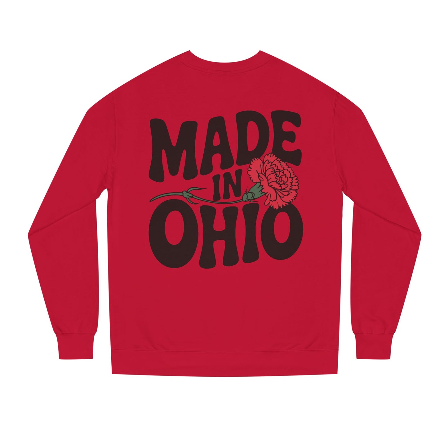 Made in Ohio Sweatshirt — Retro Floral State Pride Crewneck