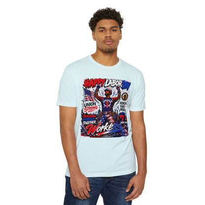 Labor Day Workers T-Shirt – "Happy Labor Day" Union Strong Patriotic Tee
