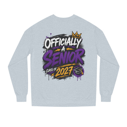 Senior Class 2027 Crewneck Sweatshirt — "Officially a Senior" Graduation Pullover