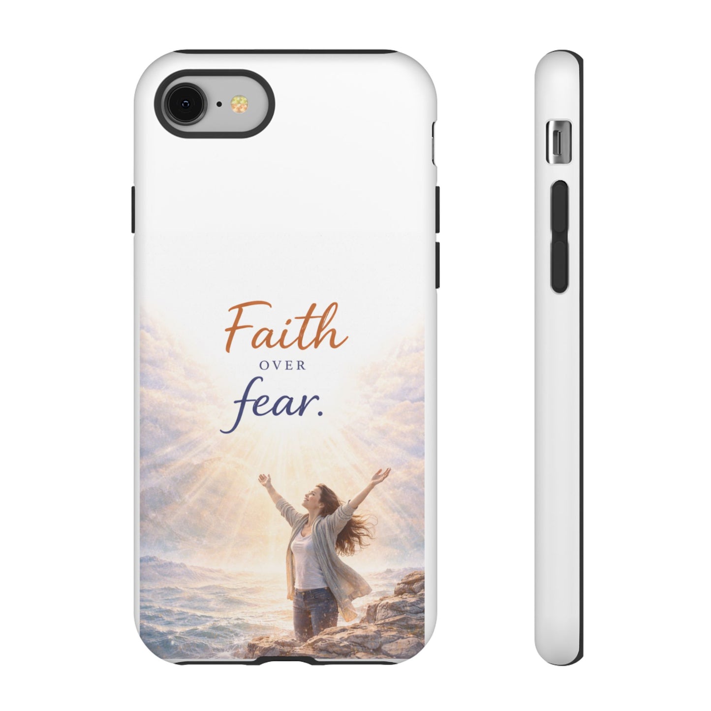 Faith Over Fear Phone Case — Inspirational Christian iPhone Cover