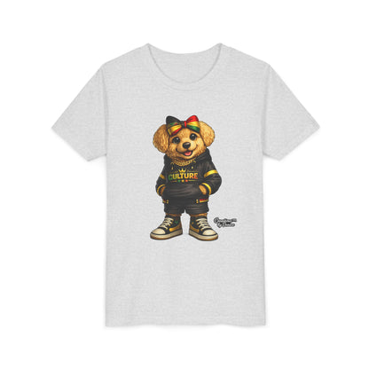 Youth Tee — Cute Rasta Bear "Culture" Graphic Kids T-Shirt