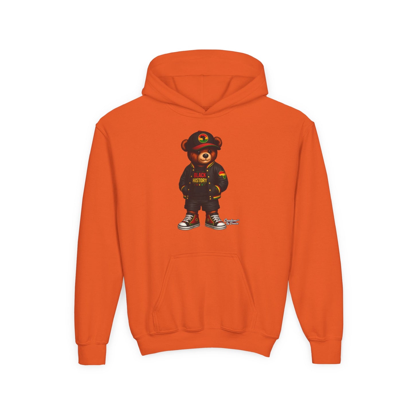 Youth Bear Hoodie — 'Follow Your History' Streetwear Kids Sweatshirt