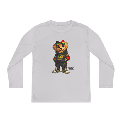 Youth Long Sleeve Tee — Rasta Bear 'Black History' Graphic