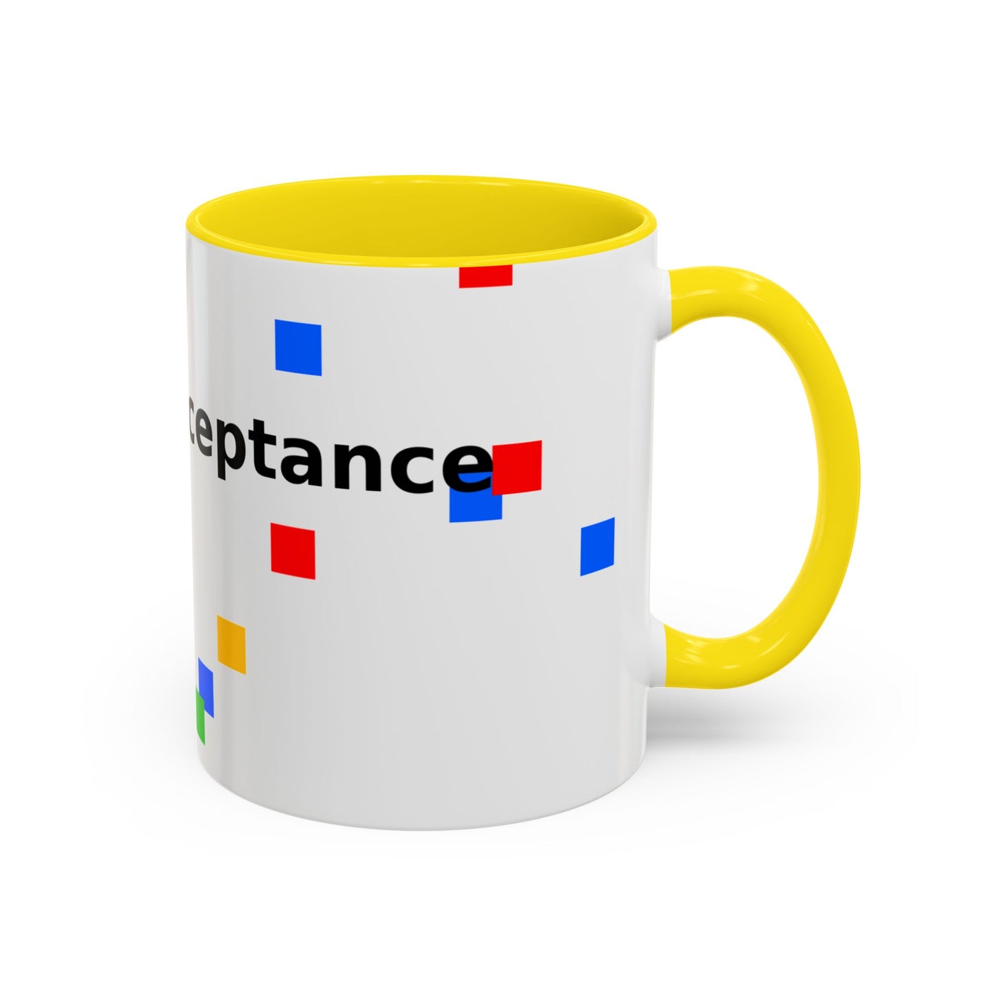 Autism Acceptance Accent Coffee Mug – Colorful Puzzle Square Design (11/15 oz)