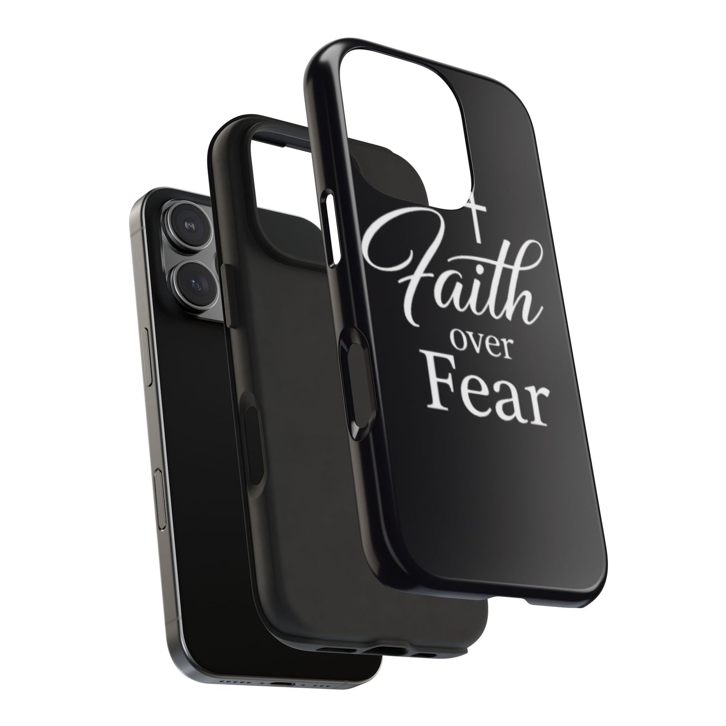 Faith Over Fear Tough Phone Case — Inspirational Christian Cross Phone Cover