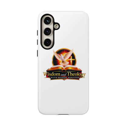 Wisdom and Theology Phone Case — Christian Dove & Cross Protective Tough Case