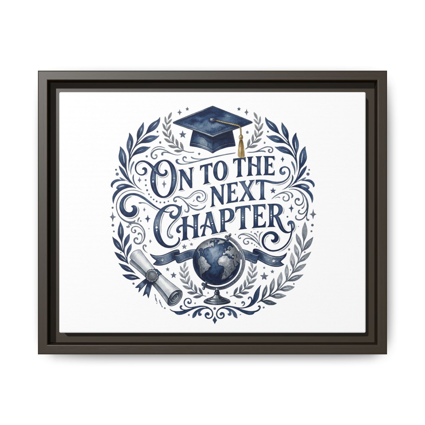 On to the Next Chapter Framed Canvas – Graduation Wall Art