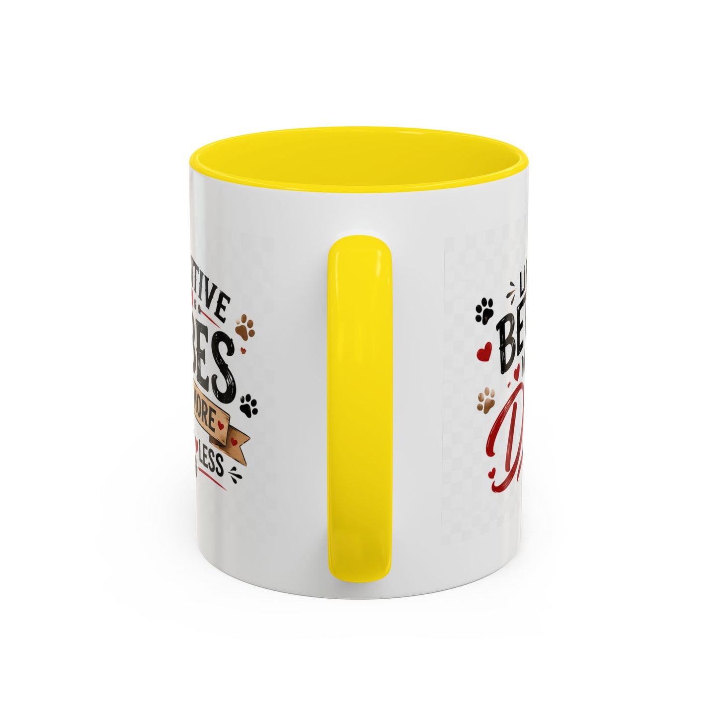 Pawsitive Vibes Coffee Mug - "Wag More, Worry Less" Dog Lover Accent Mug
