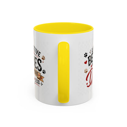 Pawsitive Vibes Coffee Mug - "Wag More, Worry Less" Dog Lover Accent Mug