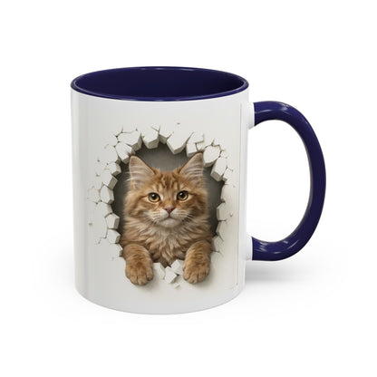 Cat Peek-Through Accent Coffee Mug (11/15oz)