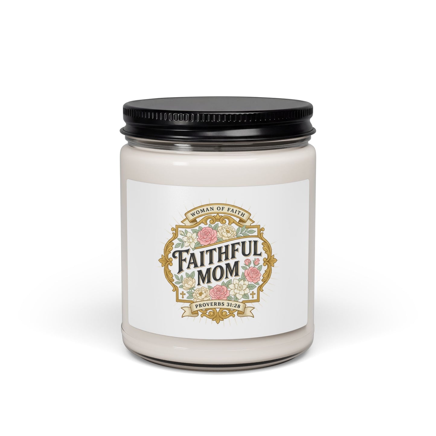 Faithful Mom Candle | Soy Candle, Mom Life Minimalist Streetwear