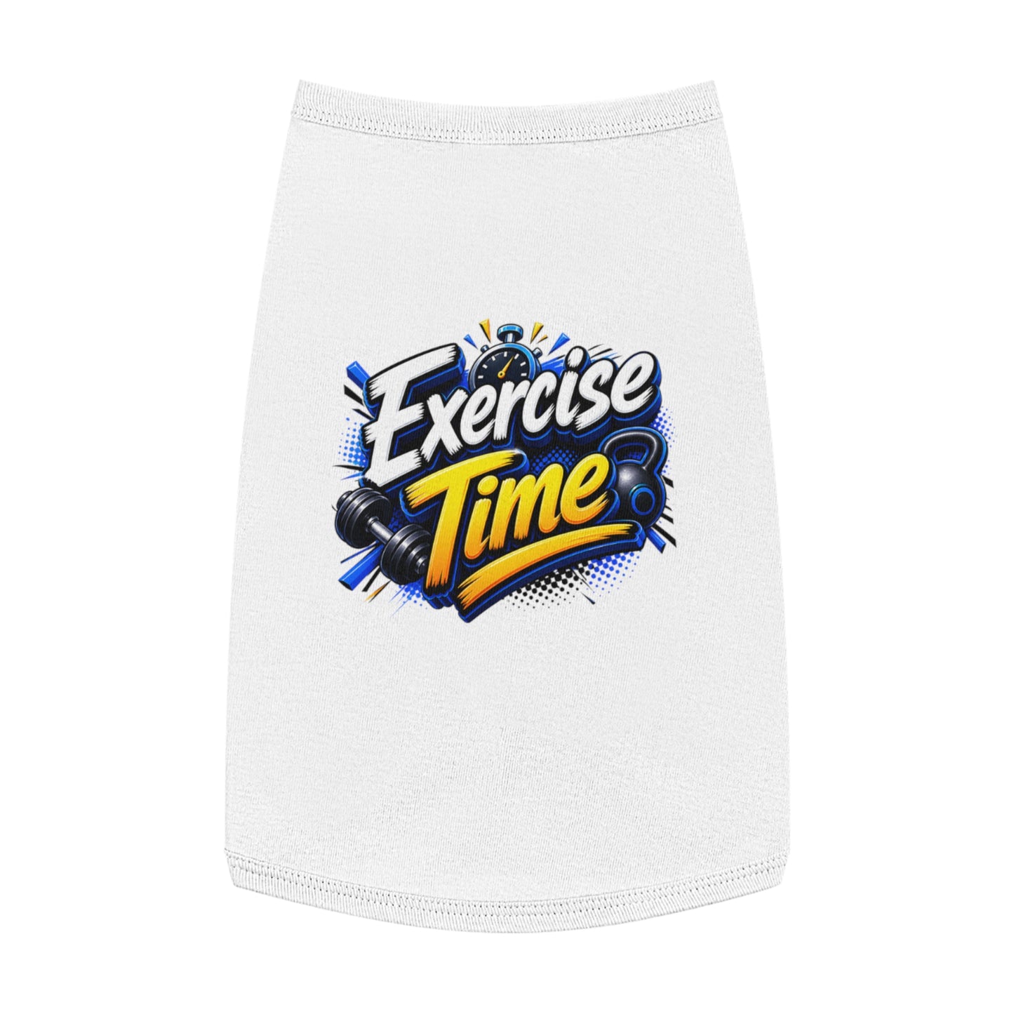 Exercise Time Pet Tank Top — Funny Workout Dog Shirt