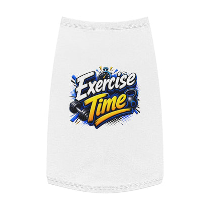 Exercise Time Pet Tank Top — Funny Workout Dog Shirt