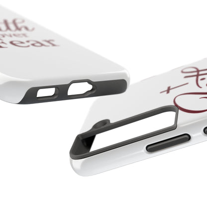 Faith Over Fear Tough Phone Case — Christian Inspirational Protective Phone Cover