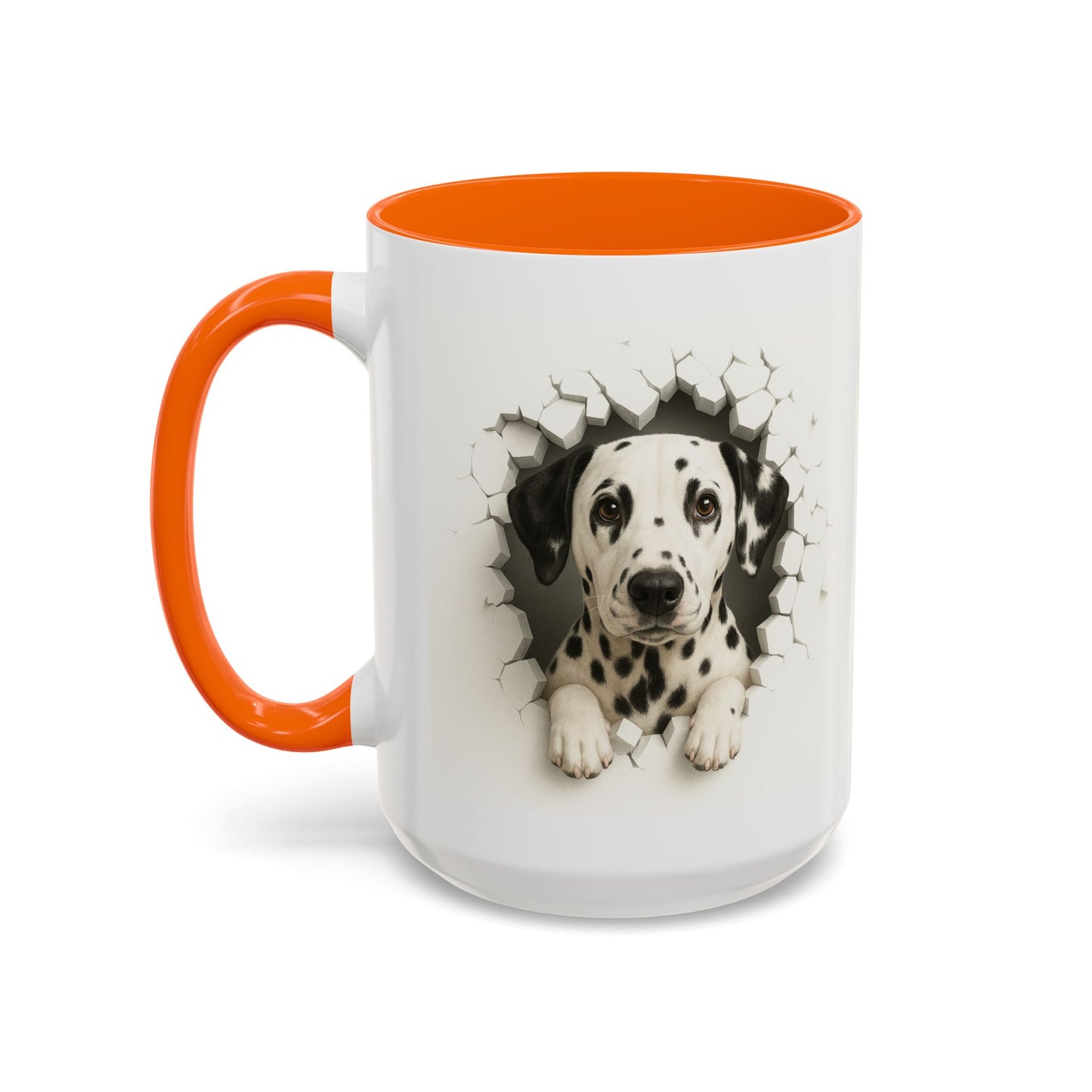 Dalmatian Peekaboo Accent Coffee Mug - Cute Dog Lover Gift (11/15oz)