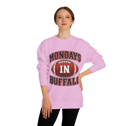Football Sweatshirt — "Mondays in Buffalo" Crewneck