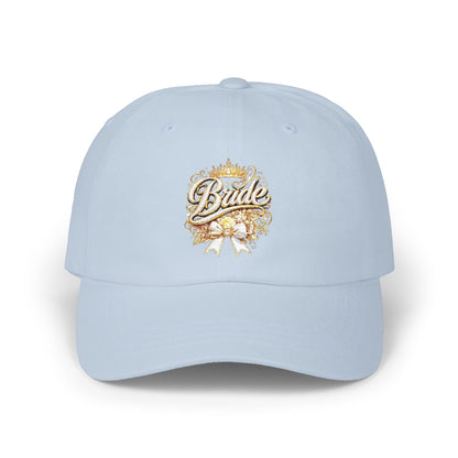 Bride Floral Script Dad Cap — Bridal Party Bachelorette Baseball Hat