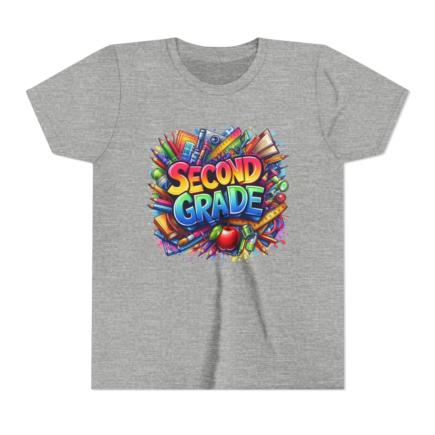 Second Grade Youth Tee — Colorful Back-to-School Kids T-Shirt