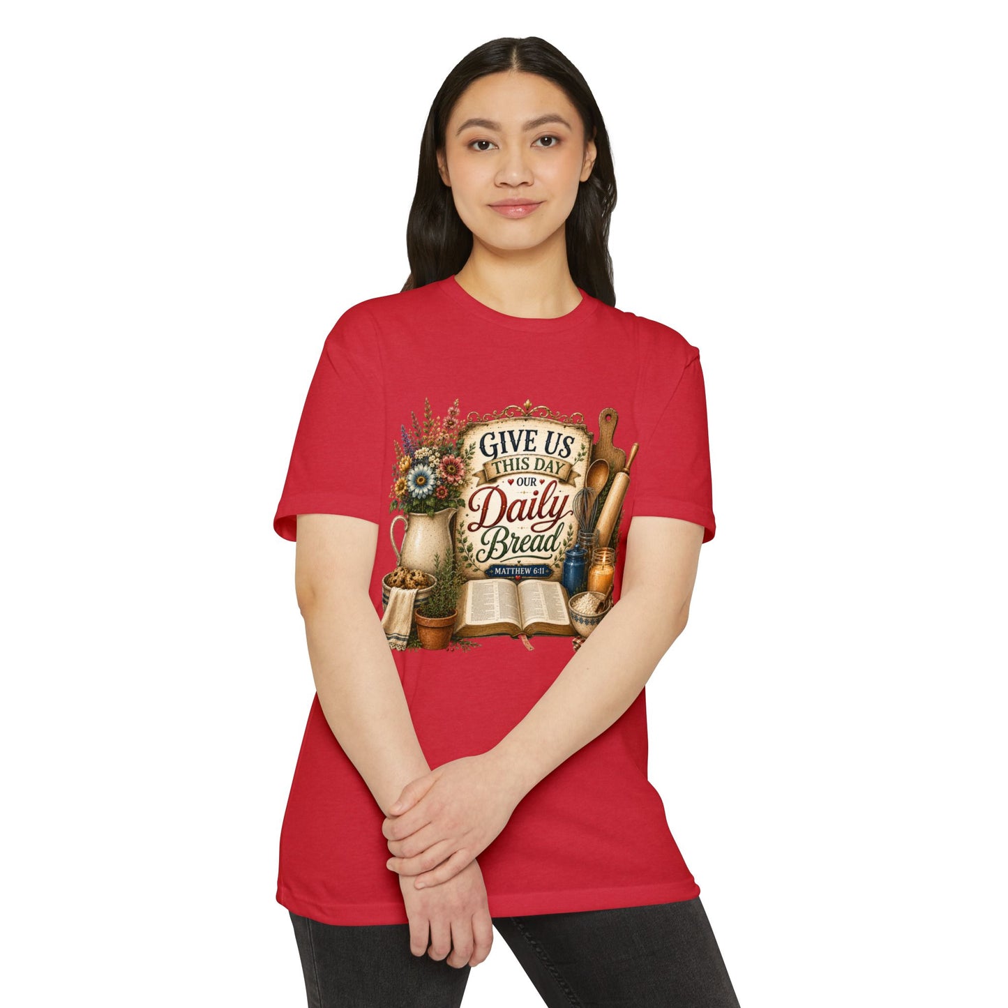 Daily Bread T-Shirt — Vintage Kitchen Bible Design