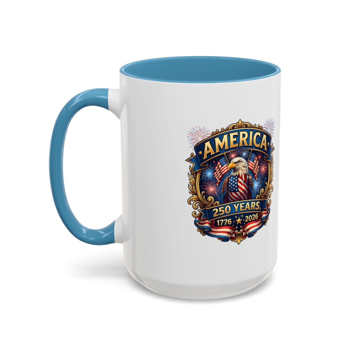 250th America Eagle Coffee Mug — Patriotic 1776–2026 Anniversary Accent Mug