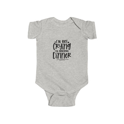 Baby Bodysuit – “I’m Not Crying I’m Ordering Dinner” Funny Infant Onesie