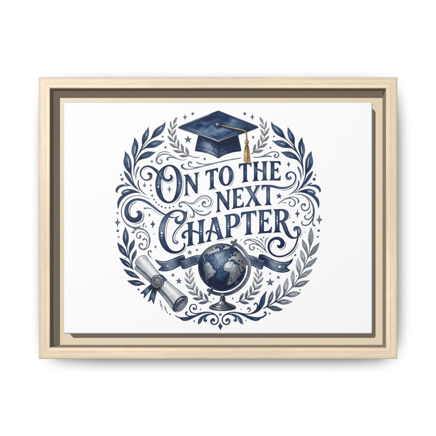 On to the Next Chapter Framed Canvas – Graduation Wall Art