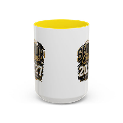 Senior Class of 2027 Accent Coffee Mug — Graduation Gift
