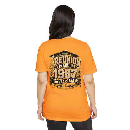 Class of 1987 Reunion T-Shirt — 38 Years Later "Still Classy"