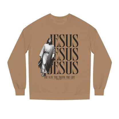 Jesus Crewneck Sweatshirt – The Way The Truth The Life Religious Pullover