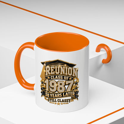 Class of 1987 Reunion Coffee Mug — 38 Years Later, Still Classy Accent Mug