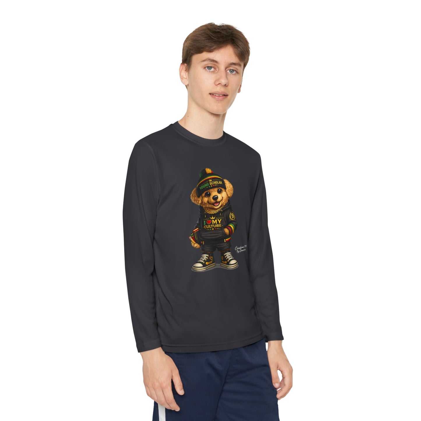 Youth Long Sleeve Tee — Streetwear Teddy Bear Graphic