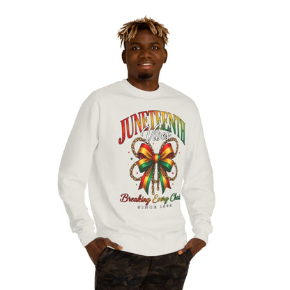 Juneteenth Crewneck Sweatshirt — "Breaking Every Chain" Celebration Pullover