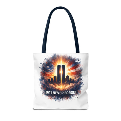 9/11 Never Forget Memorial Tote Bag — Twin Towers Tribute Tote