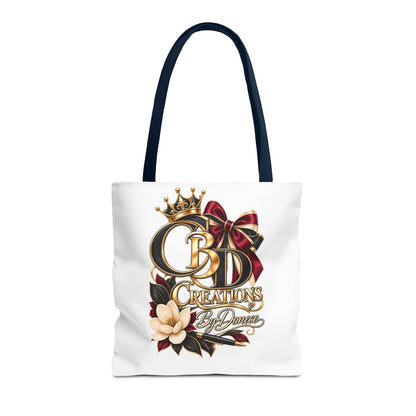 Logo Tote Bag — Elegant Crown & Bow Monogram Tote