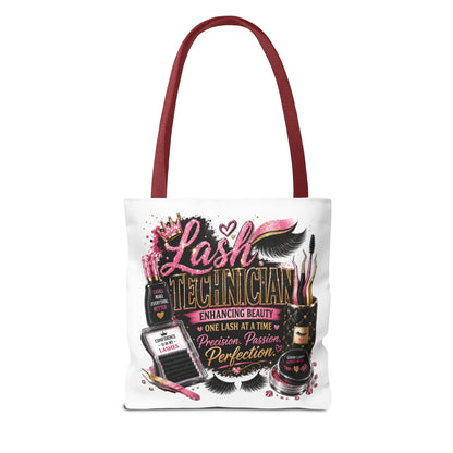 Lash Technician Tote Bag — Glam Beauty Artist Gift, ‘Lash Technician: Enhancing Beauty’ Design