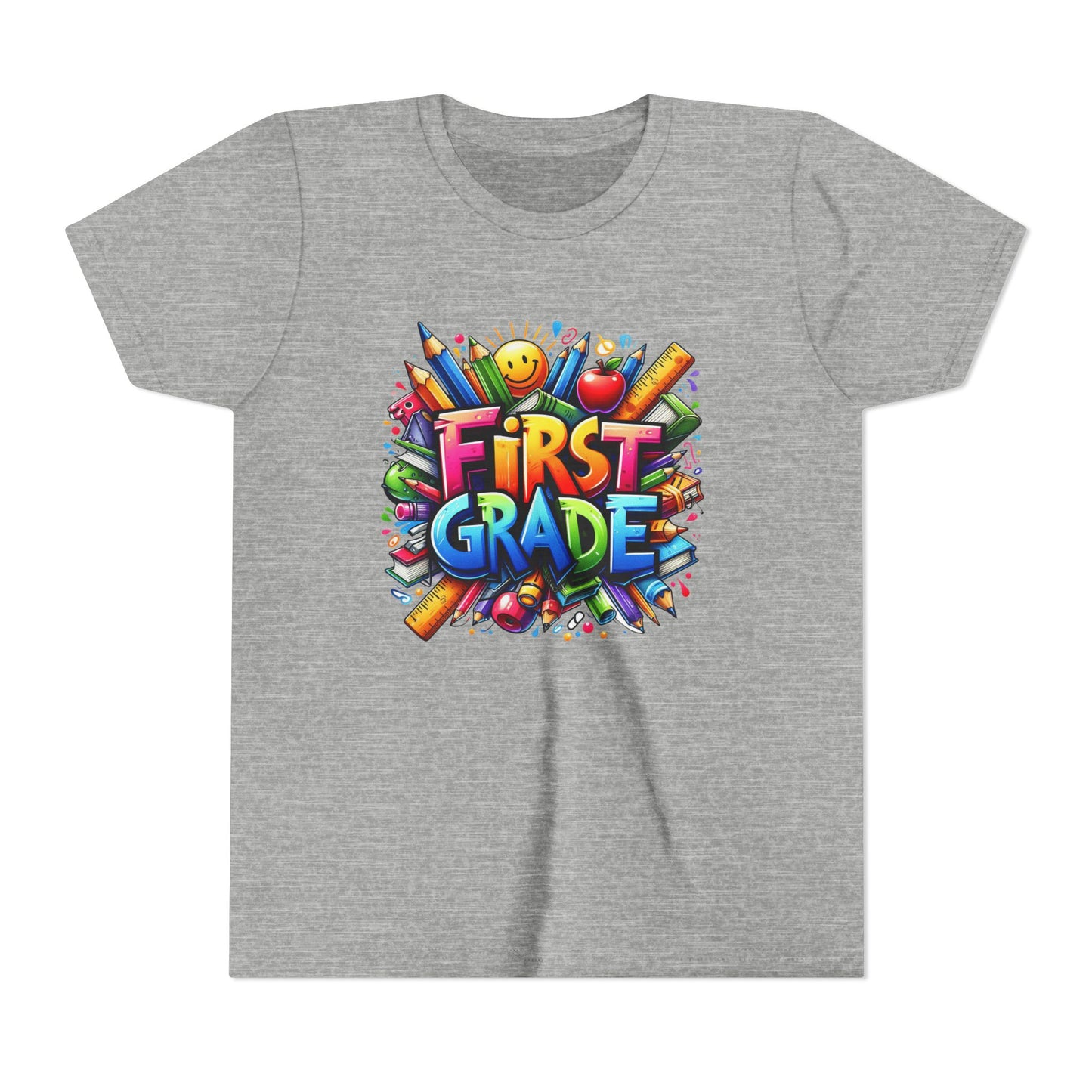 First Grade Kids Tee — Colorful Back-to-School Shirt for Boys & Girls