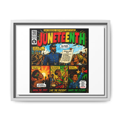 Juneteenth Comic Art Canvas - Framed Matte Wall Decor