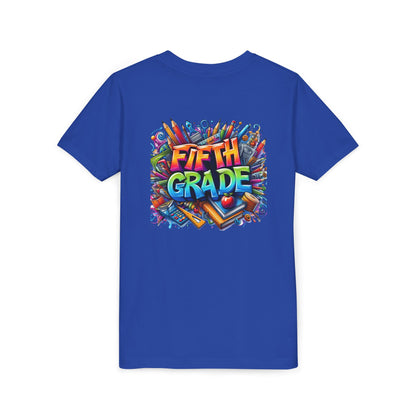 Fifth Grade Kid's Tee - Colorful School Supplies Back to School T-Shirt