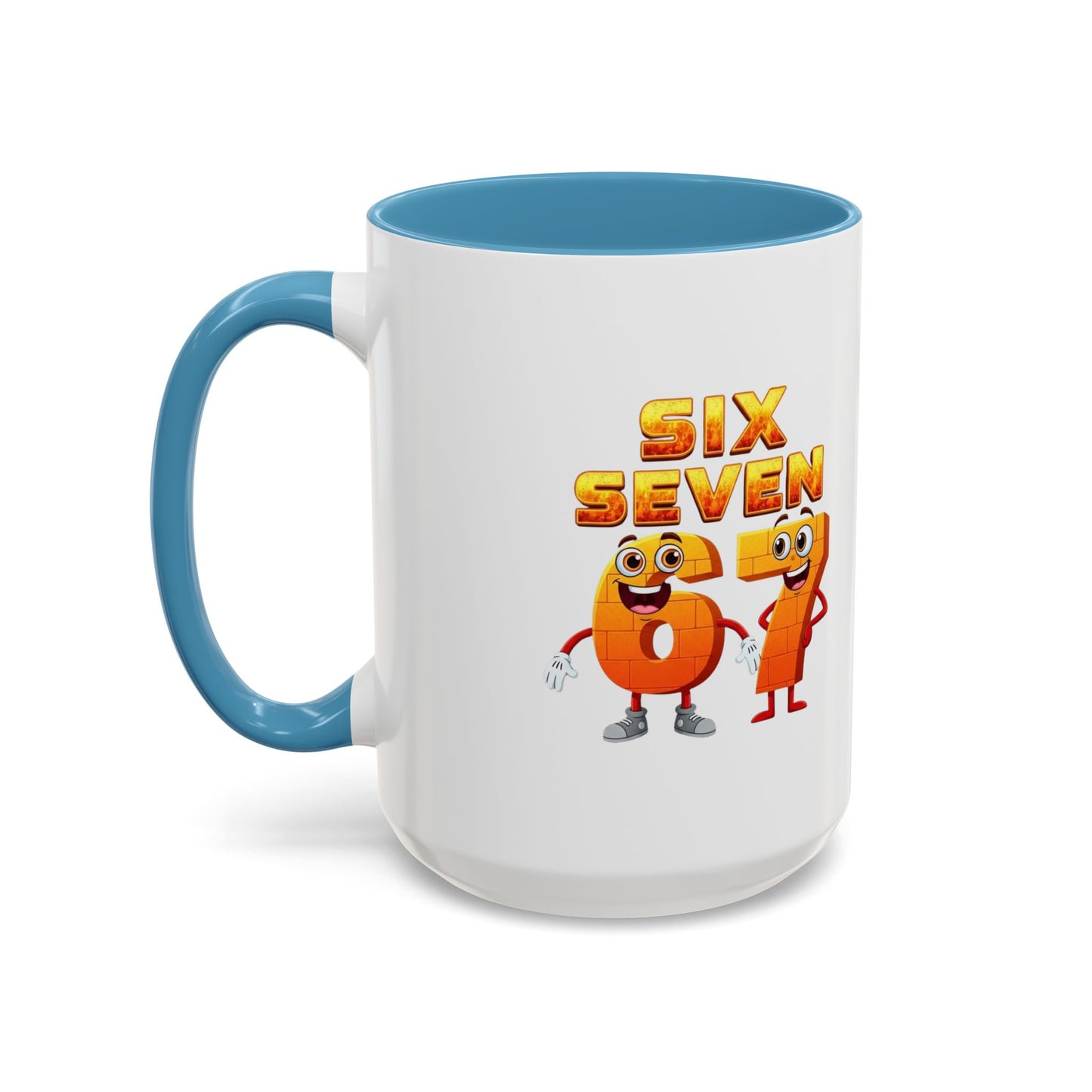 Six Seven Cartoon Number Coffee Mug - Fun Math Teacher Gift (11/15oz)